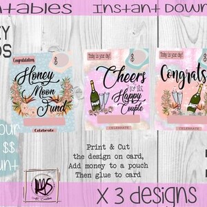 Money Cards, Gifts, Wedding, Celebration, Printable, Download ...