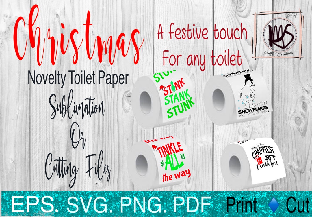Festive, Loo Paper, Toilet Roll, Jokes, Funny, SVG, PNG, Download
