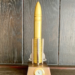 ROCKET PAPERWEIGHT: Vintage Rocket Program Desk Accessory