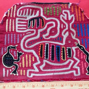 Mola: Older Child-size Blouse Front or Back, vintage
