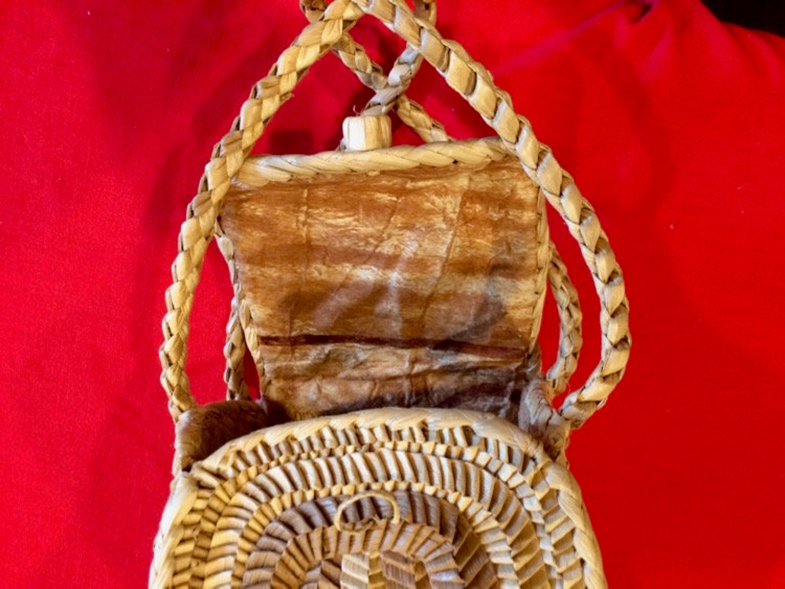 FIJI: Large Vintage Handwoven Fijian Basket Purse or Container | Etsy