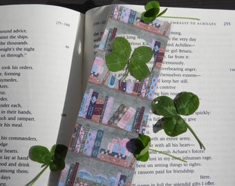 Hand-Picked Four Leaf Clover Bookmark – Laminated Lucky Charm