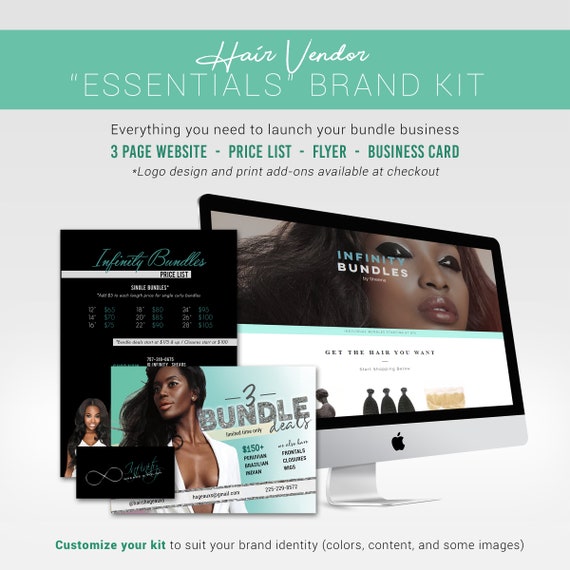 Hair Vendor Brand Kit Hair Supplier Brand Package Hair Etsy