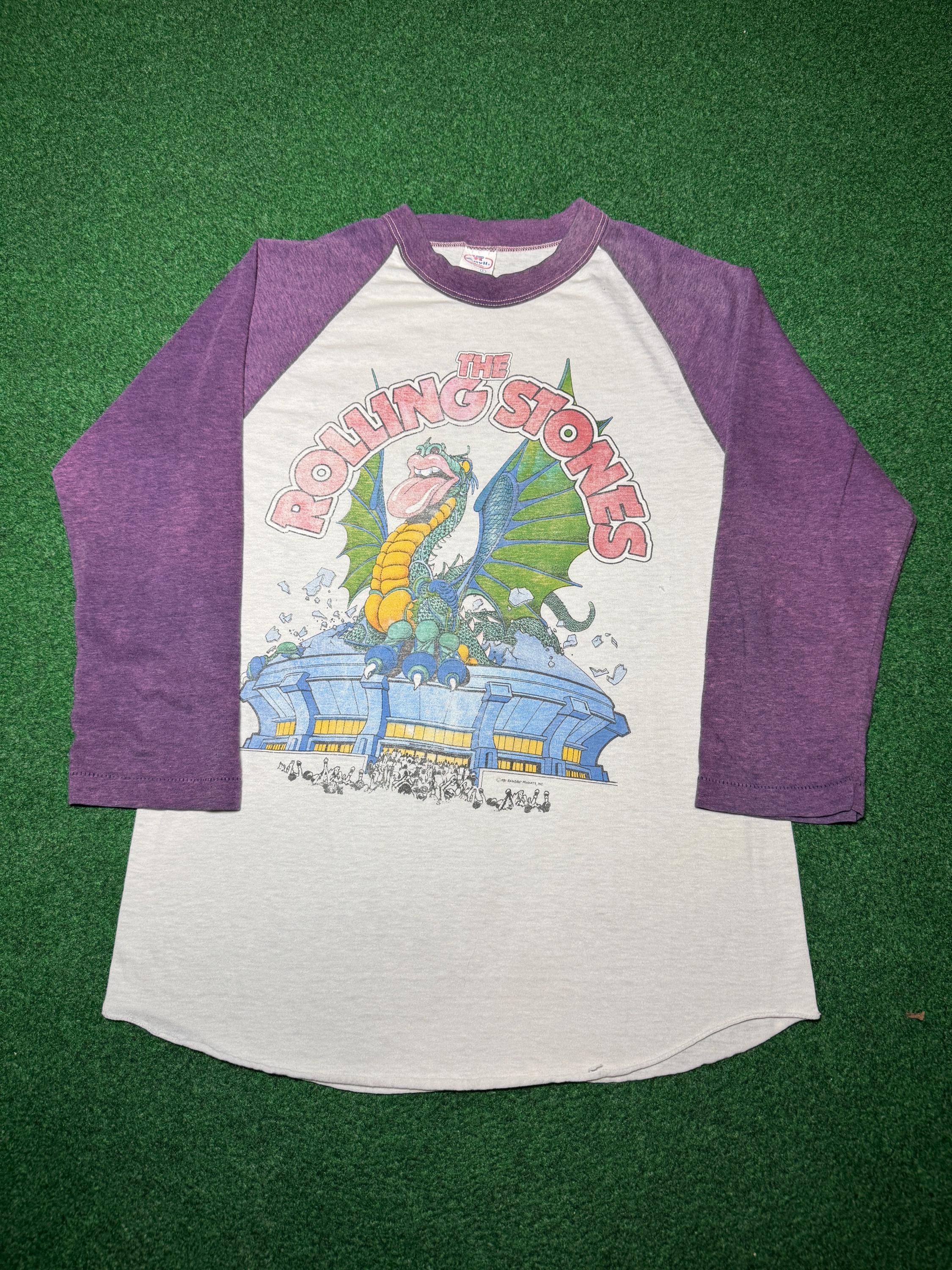1981 80s the Rolling Stones Tour Raglan T-shirt Rare Vintage