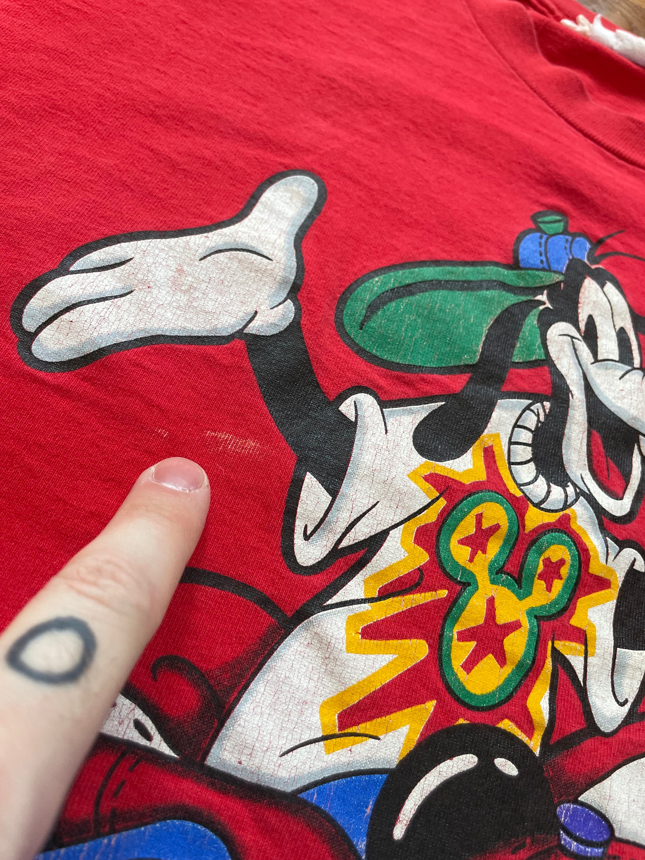 Insane 90s Disney Hip Hop T-shirt Group Rap Tee XL Mickey Mouse