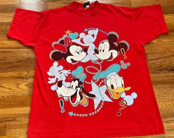 Vintage 90s Mickey Mouse & Friends T-Shirt, Single Stitch, XL