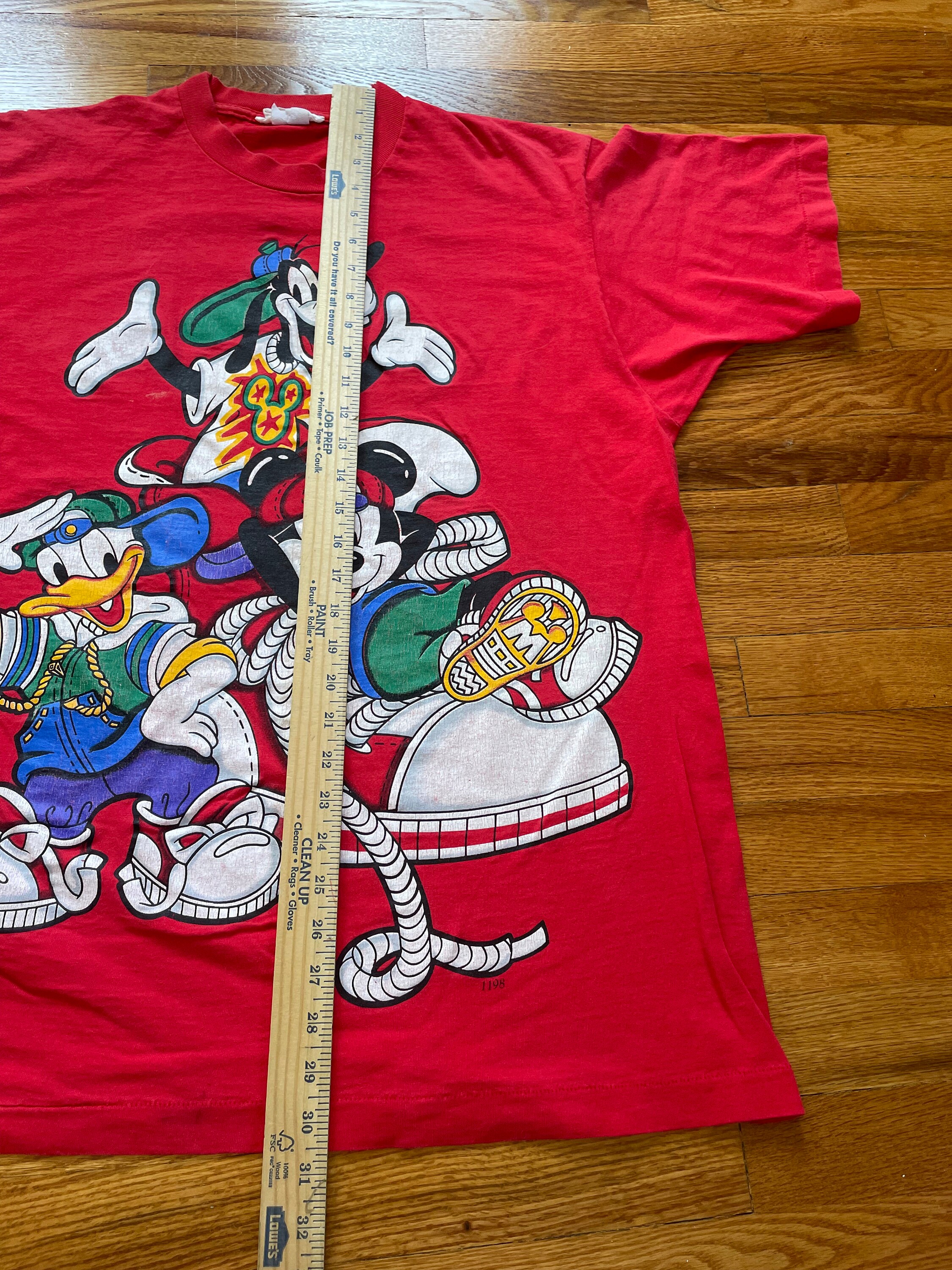 90年代のディズニーヒップホップTシャツグループラップTシャツXL