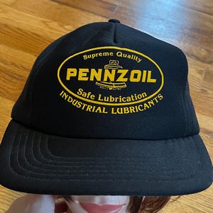 80s/90s Pennzoil Safe Lubrication vintage snapback hat baseball cap trucker industrial car racing hipster trendy nascar Dale Earnhardt htf