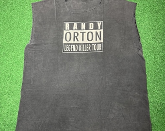 Vintage Y2K Randy Orton Legend Killer Tour T-shirt, Sleeveless Cut Off, WWE 2004