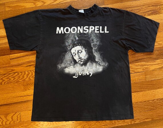 90s Moonspell Guilty vintage t-shirt rare band tee gothic metal Portuguese XL 1998