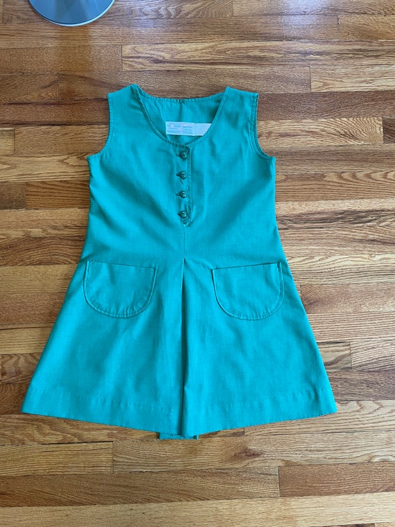 70s Girl Scouts of America vintage dress green sup