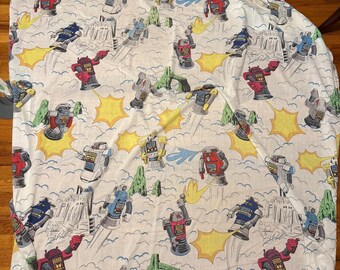 Vintage 90s Yugioh Flat Sheets, Size Twin, Bedding Fabric Anime Yu