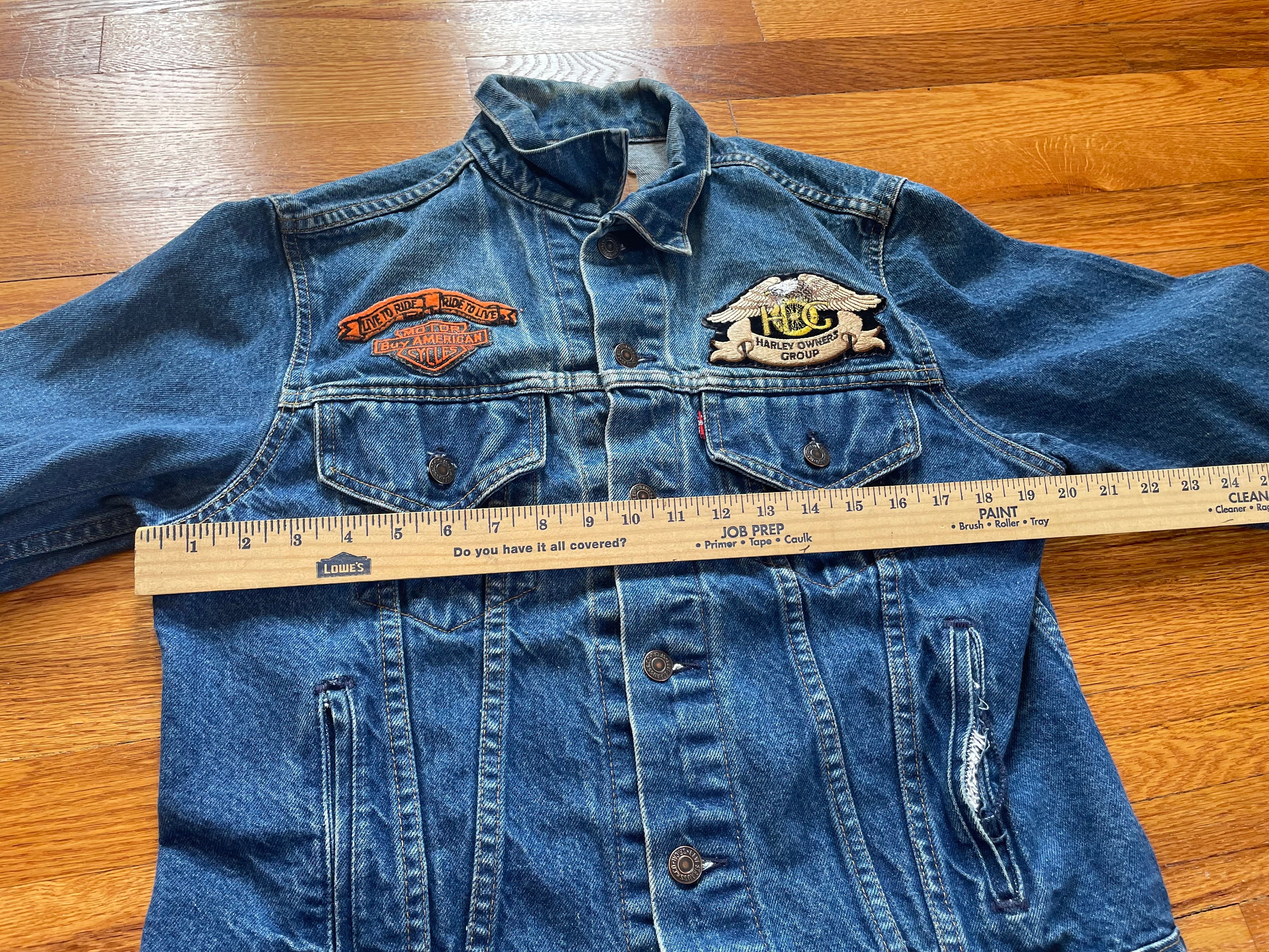 Vintage 80s Harley Davidson Denim Jacket, Medium, Biker Style - Etsy