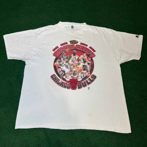 ファングッズ Chicago Bulls NBA Champs T-Shirt 90's Vintage 1997 Chicago Bulls NBA Champs T-shirt, Dennis Rodman XL