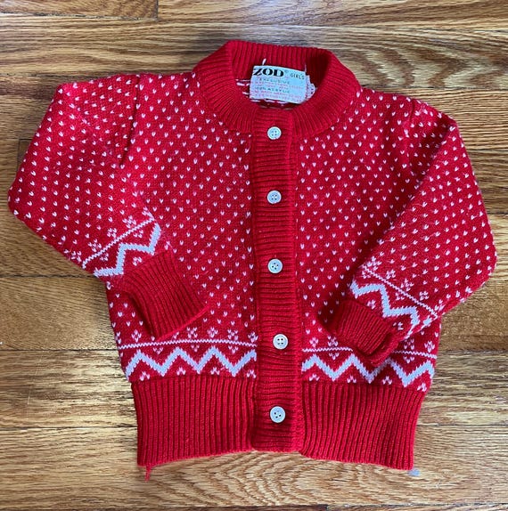 60s Izod for Girls Vintage Button up Sweater Cardigan Super Cute Red British Crown Colony 70s Hippie Woodstock Toddler 2t Baby Kids Child Etsy UK