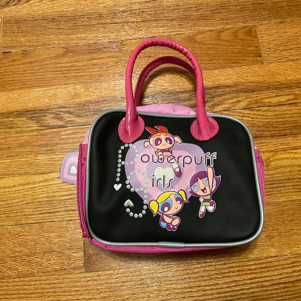 little 90s Powerpuff Girls handbag purse pink black Cartoon Network 2001 shirt Y2K kids Fanny pack courage the cowardly dog Rugrats gift htf