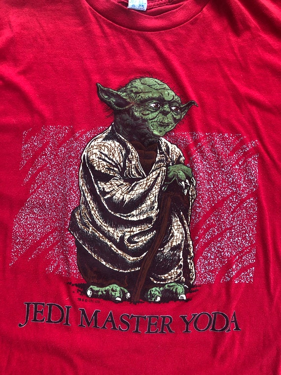 INSANE 80s Jedi Master Yoda vintage t-shirt Star … - image 2