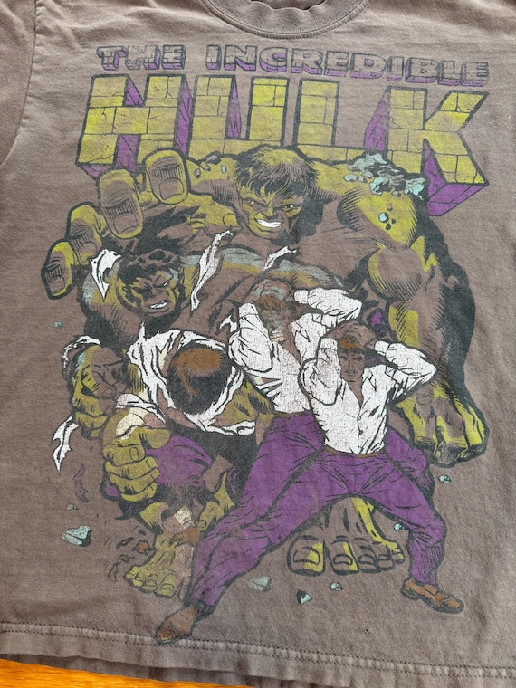 Vintage 90s Y2K the Incredible Hulk T-shirt, Marvel Comics Cartoon