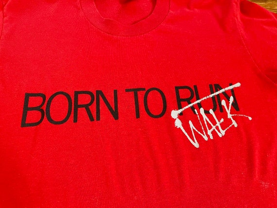 80s Nike brand “Born to Walk Run” vintage t-shirt… - image 2