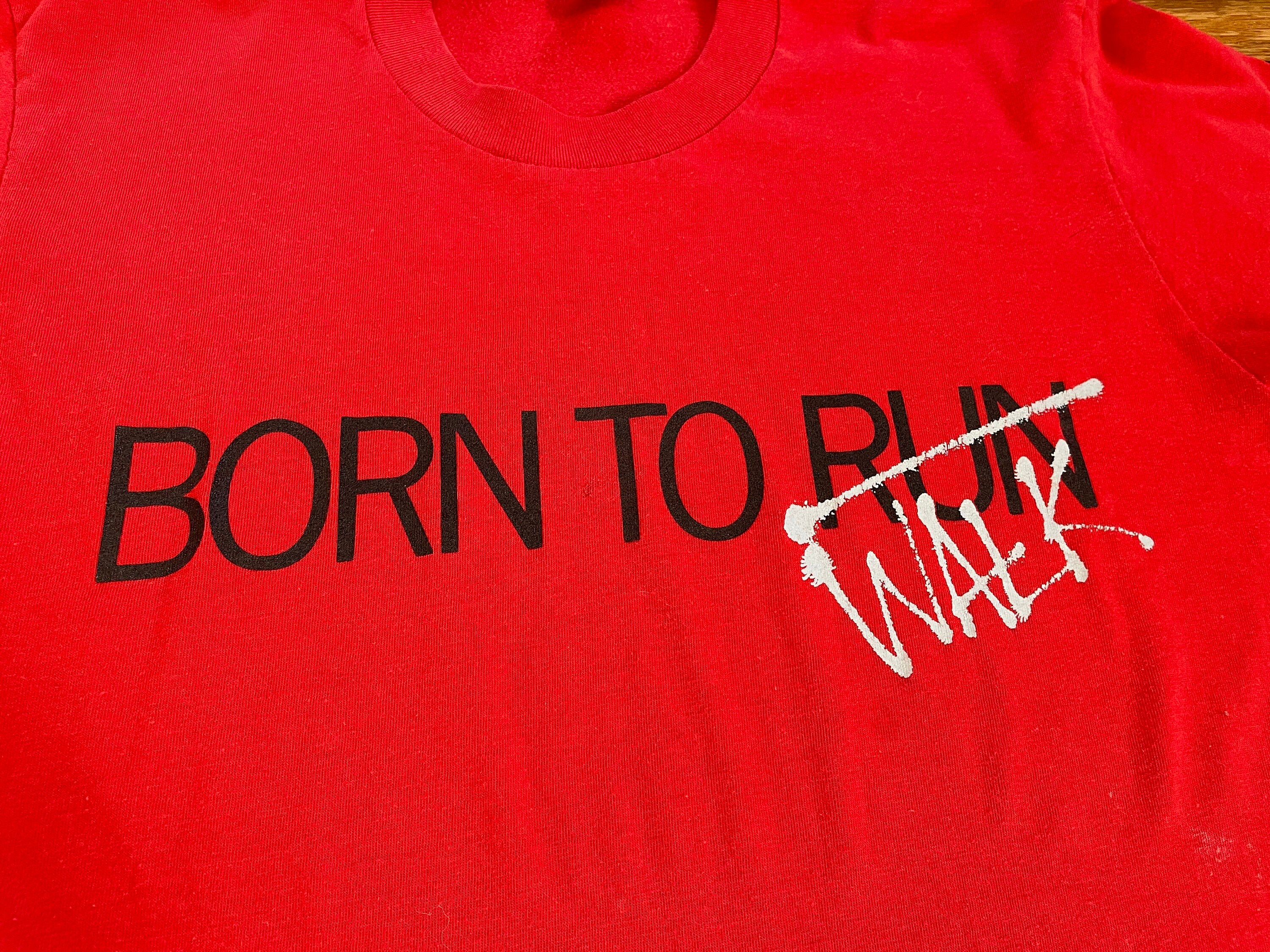80s Nike Brand “born to Walk Run” Vintage T-shirt Rare