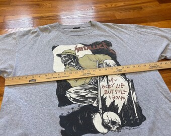 90s Metallica Pushead Vintage T-shirt Rare XXL Giant Tag Original 