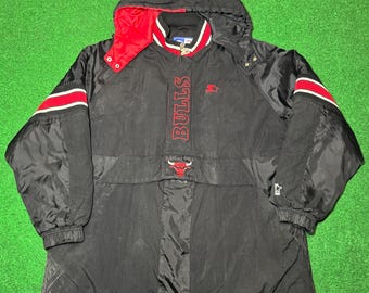 90's Chicago Bulls Starter NBA Basketball Jacket Sz L (A1036) - Etsy