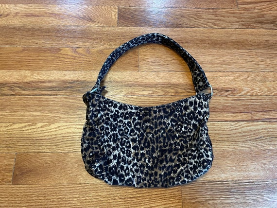 cute 90s retro leopard cheetah print handbag purs… - image 2