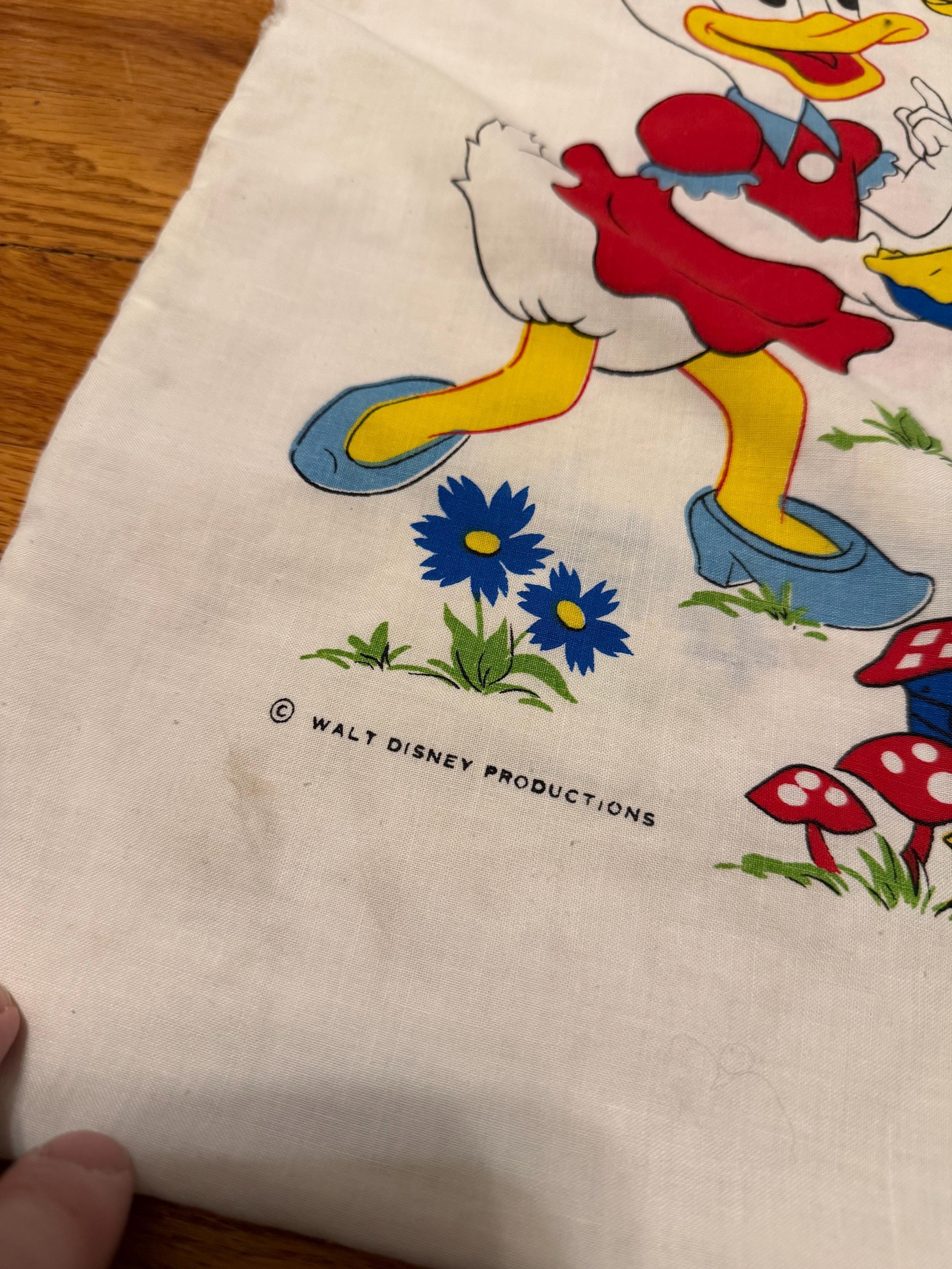 Vintage 70s Disney Pillowcases (lot of 2), Standard 28x20, Bedding