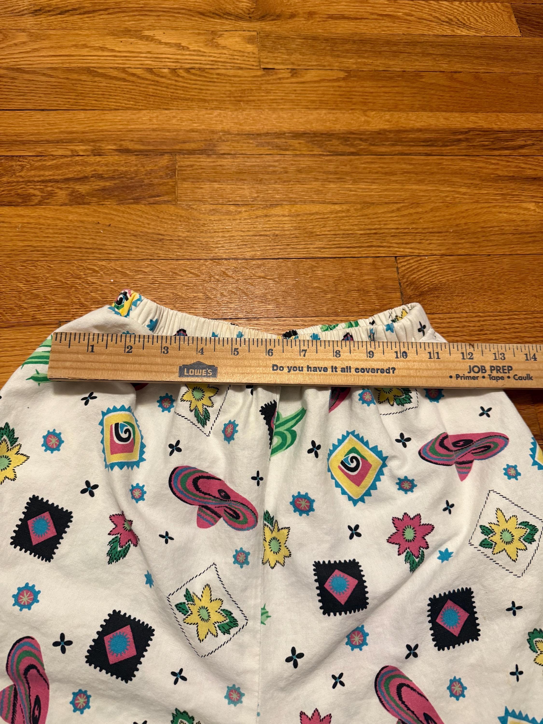 Aztec Pops Vintage 90s Wacky Aztec Pop Art Shorts, Cactus Gitano, Size Small ...