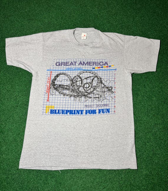 Vintage 80s Six Flags Shockwave Roller Coaster T-shirt (large) - Etsy