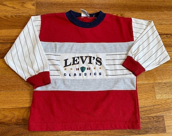 T-shirt a maniche lunghe Levi's Classics Youth anni '90: blocchi di colore, righe