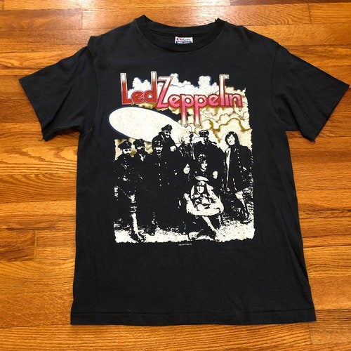1986 Led Zeppelin t-shirt insanely Rare Original classic band tee rock jimmy shops page Robert planet 80s tour single stitch soft 50/50 thin vinyl