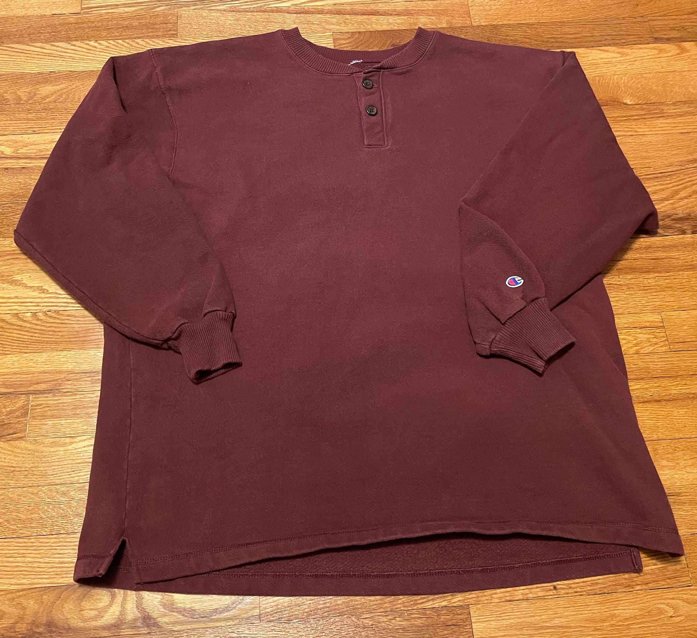 トップス 80s Champion henley neck cut and sewn. C1C2C273-4DF8-4049-B0AE-