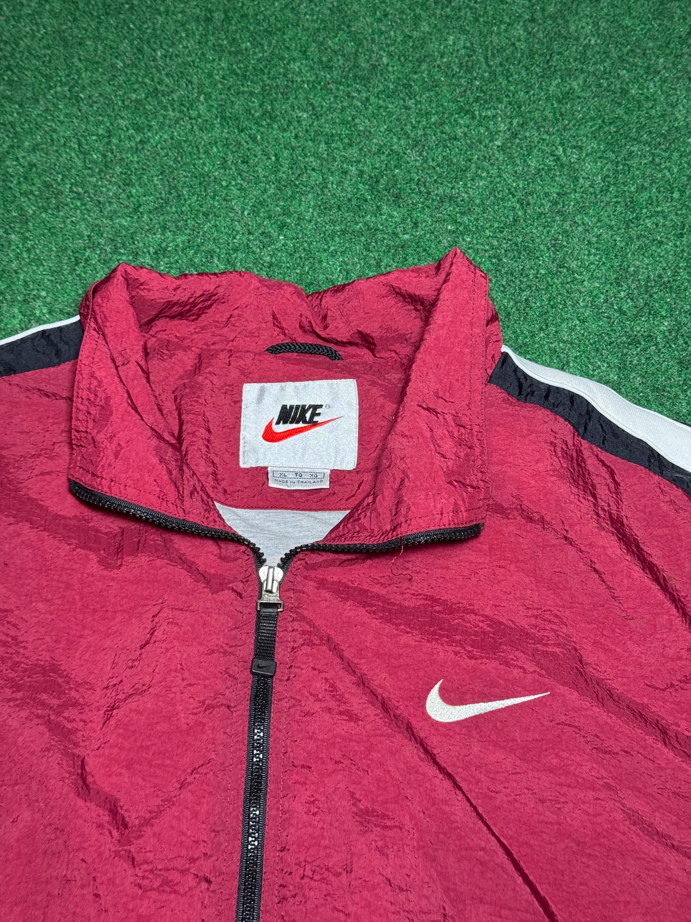 90s Nike Swoosh Zip up Jacket Windbreaker XL Iconic Fall Weather 90s Nike Swoosh Zip up Jacket Windbreaker XL Iconic Fall Weather