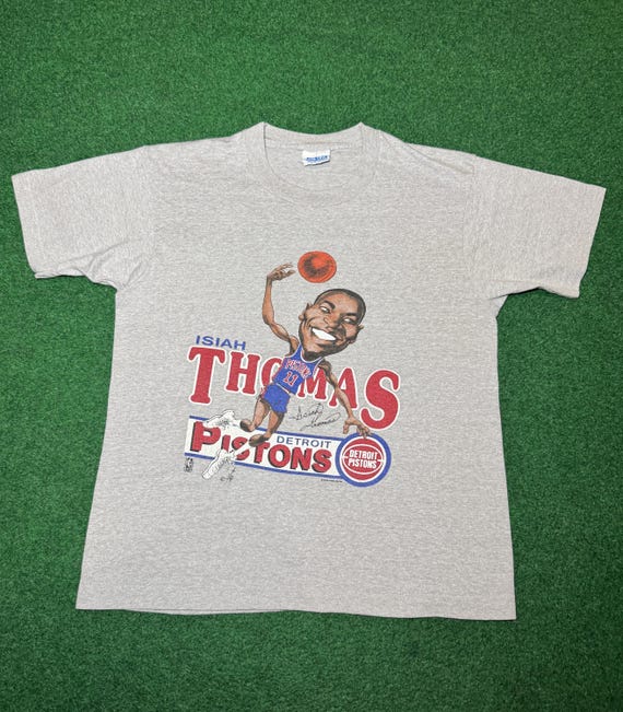 SALEM 1990年NBAピストンズアイザイアトーマスTシャツ★N20161 80年代 デトロイト ピストンズ アイザイア トーマス バッドボーイズ T