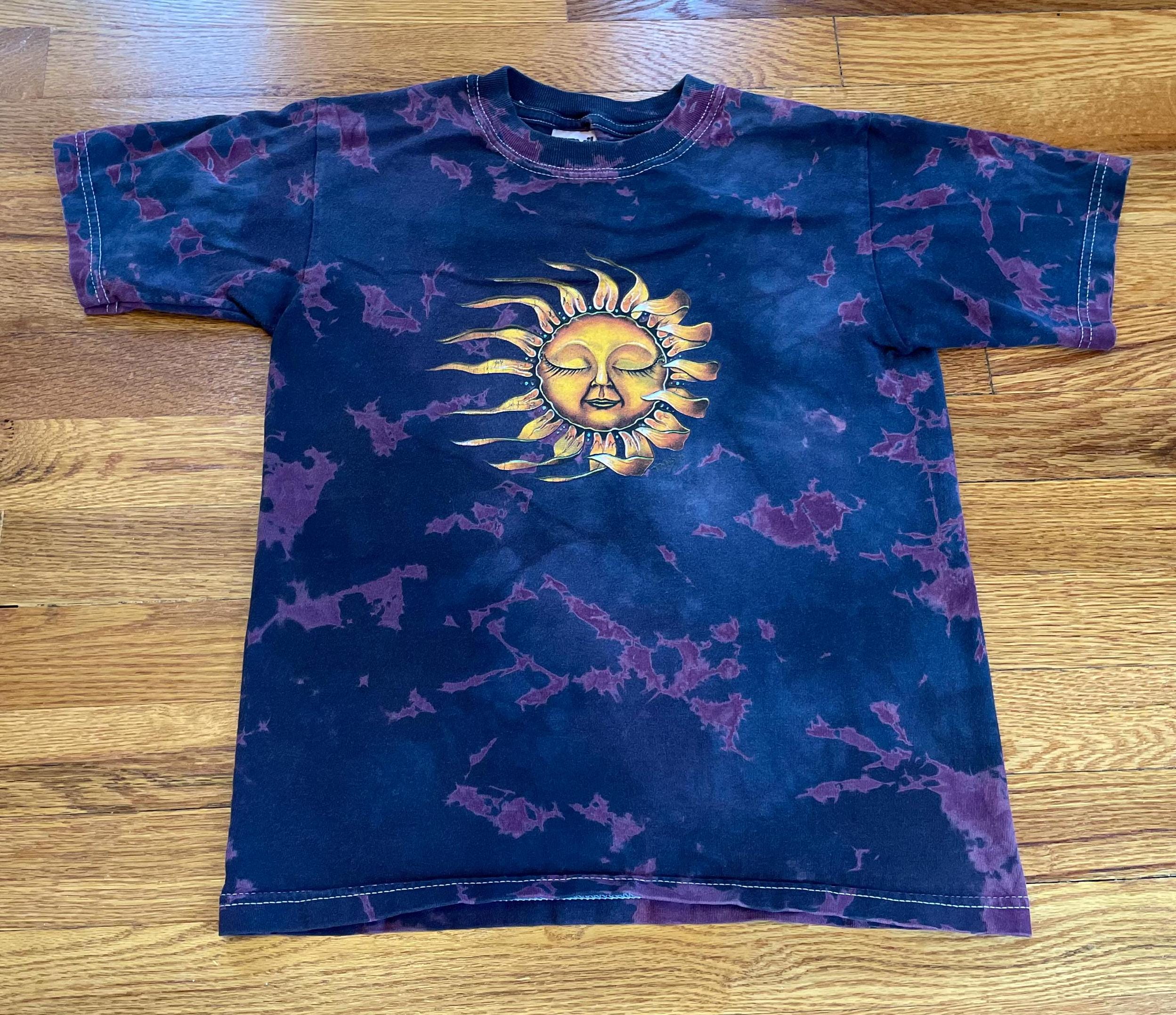 Hippie vintage T-shirt他　洋書 Vintage 90s Sun Graphic T-shirt, Hippie Flower Child Style (XS) - Etsy