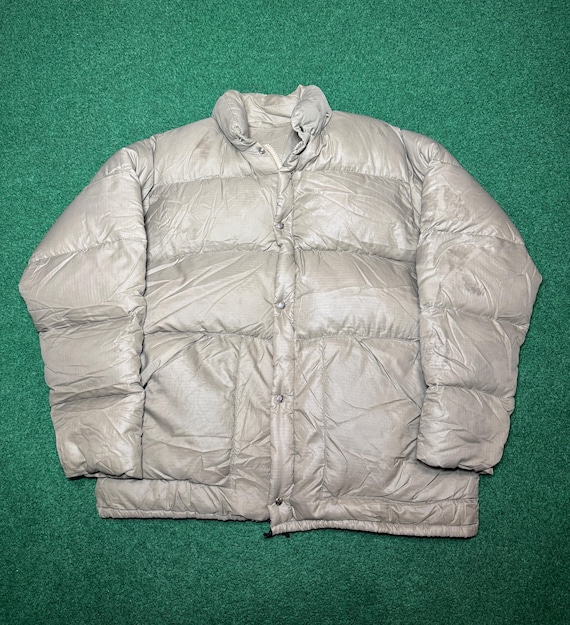 Vintage 70s Woolrich Goose Down Puffer Jacket, Trendy Winter Coat (XL)