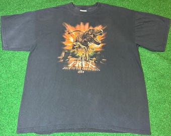 1999 90s T-Rex Back To the Cretaceous 3D t-shirt rare Cinemark Tinseltown movie