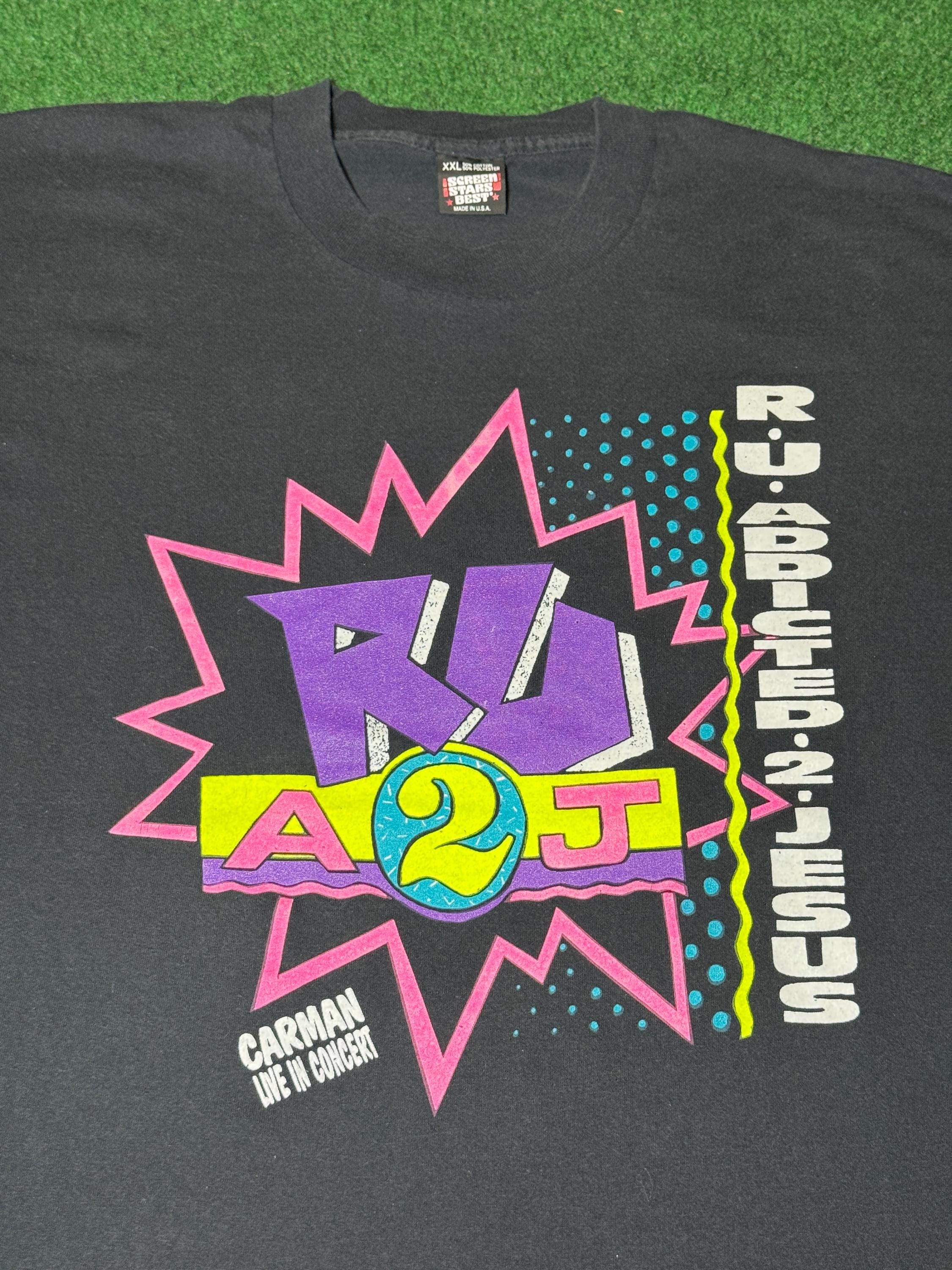 90年代カーマン・R・U アディクテッド・トゥ・ジーザスTシャツ