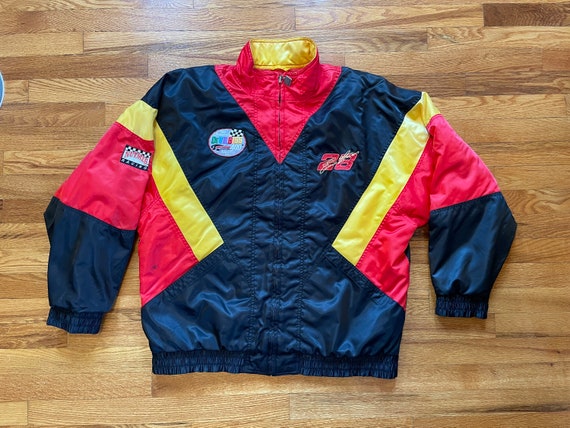 90s Ernie Irvan NASCAR zip up jacket coat old sch… - image 1