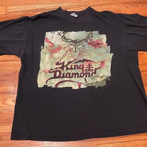2000 90s King Diamond vintage t-shirt extremely rare band tee tour heavy metal death black XL concert