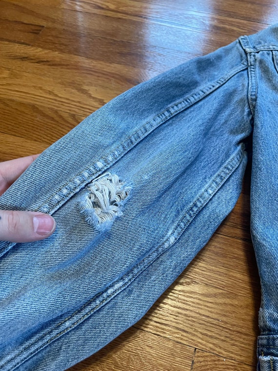 70s/80s distressed Lee denim jean jacket made in … - image 7