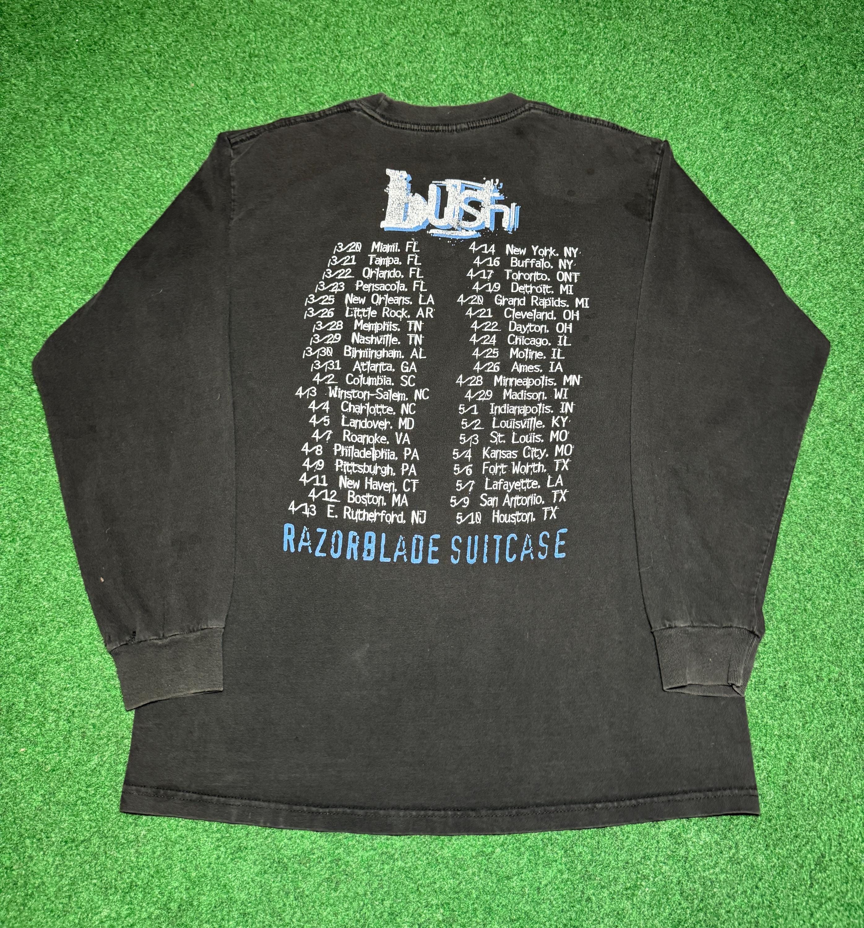 1996 90s Bush Razorblade Suitcase Long Sleeve T-shirt Rare Grunge