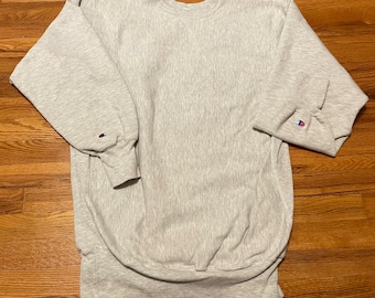 80s/90s Champion reverse weave crewneck sweatshirt grey XL/XXL gray blank minimalist