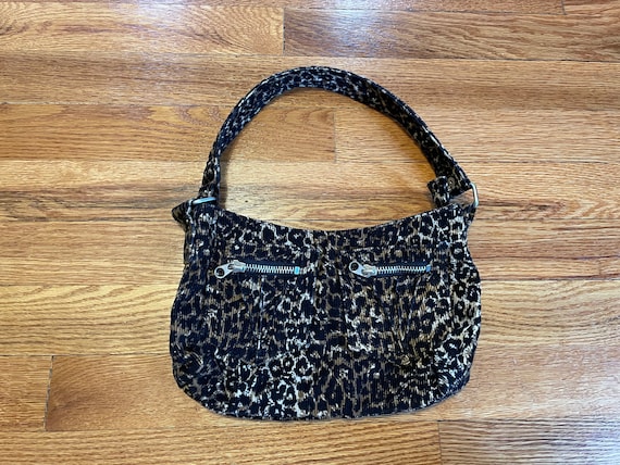 cute 90s retro leopard cheetah print handbag purs… - image 1