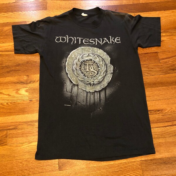 1987/1988 Whitesnake vintage tour t-shirt rare band tee worn to perfection faded paper thin 80s hair metal poison Guns N’ Roses Motley Crue