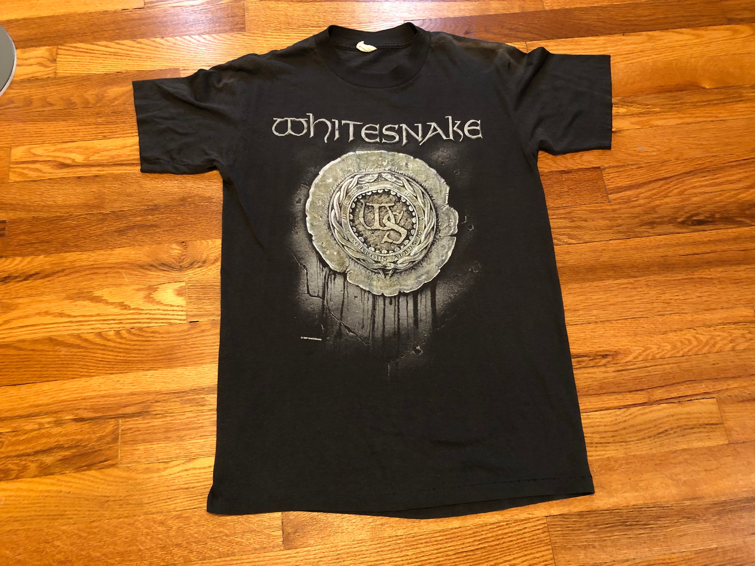 1987/1988 Whitesnake Vintage Tour T-shirt Rare Band Tee Worn to