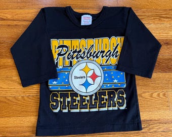 Vintage 90s Pittsburgh Steelers T-shirt, Baseball Tee Youth 4 Cute Toddler