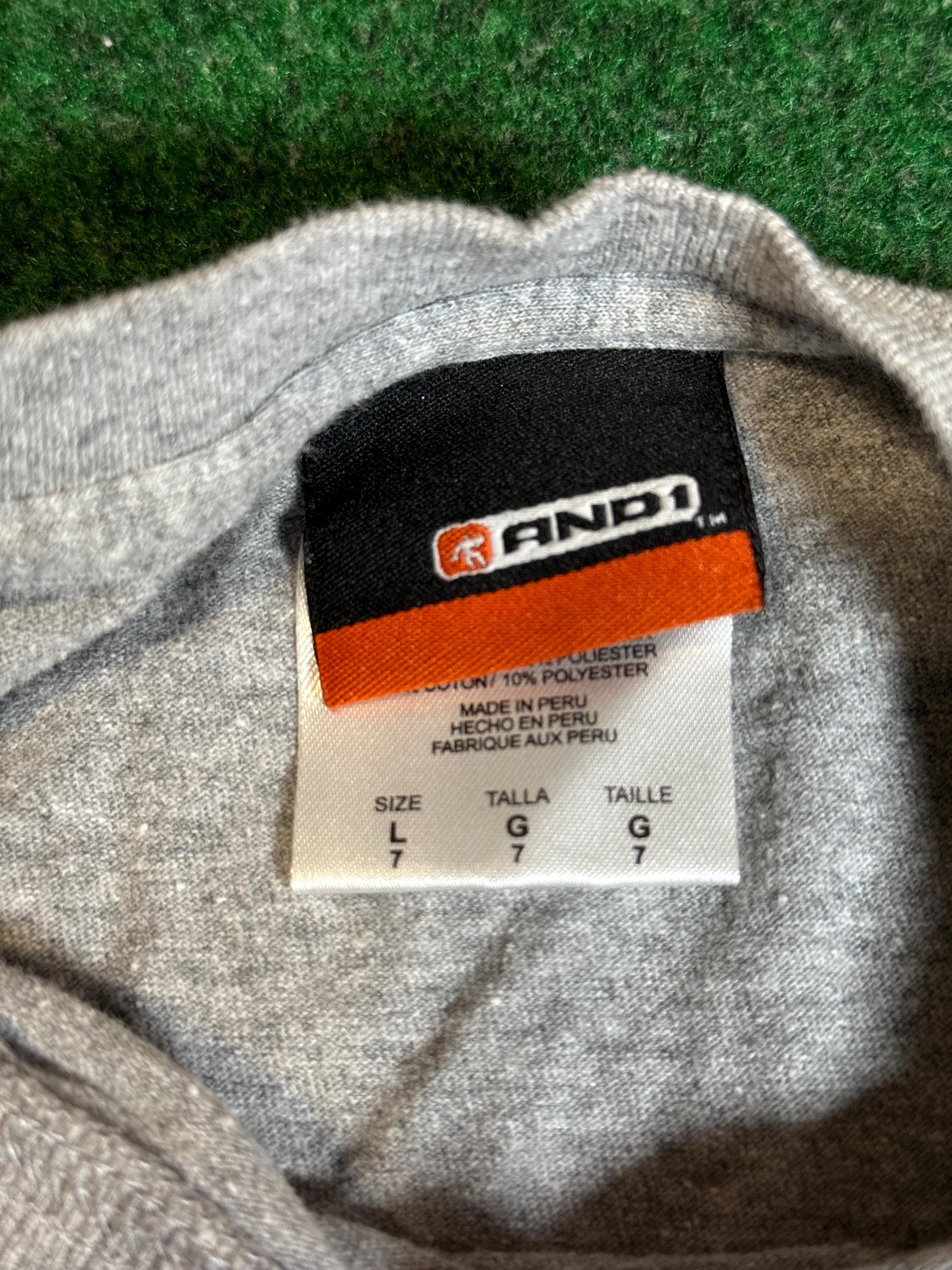 90s Y2K And1 and One Long Sleeve T-shirt Rare Basketball