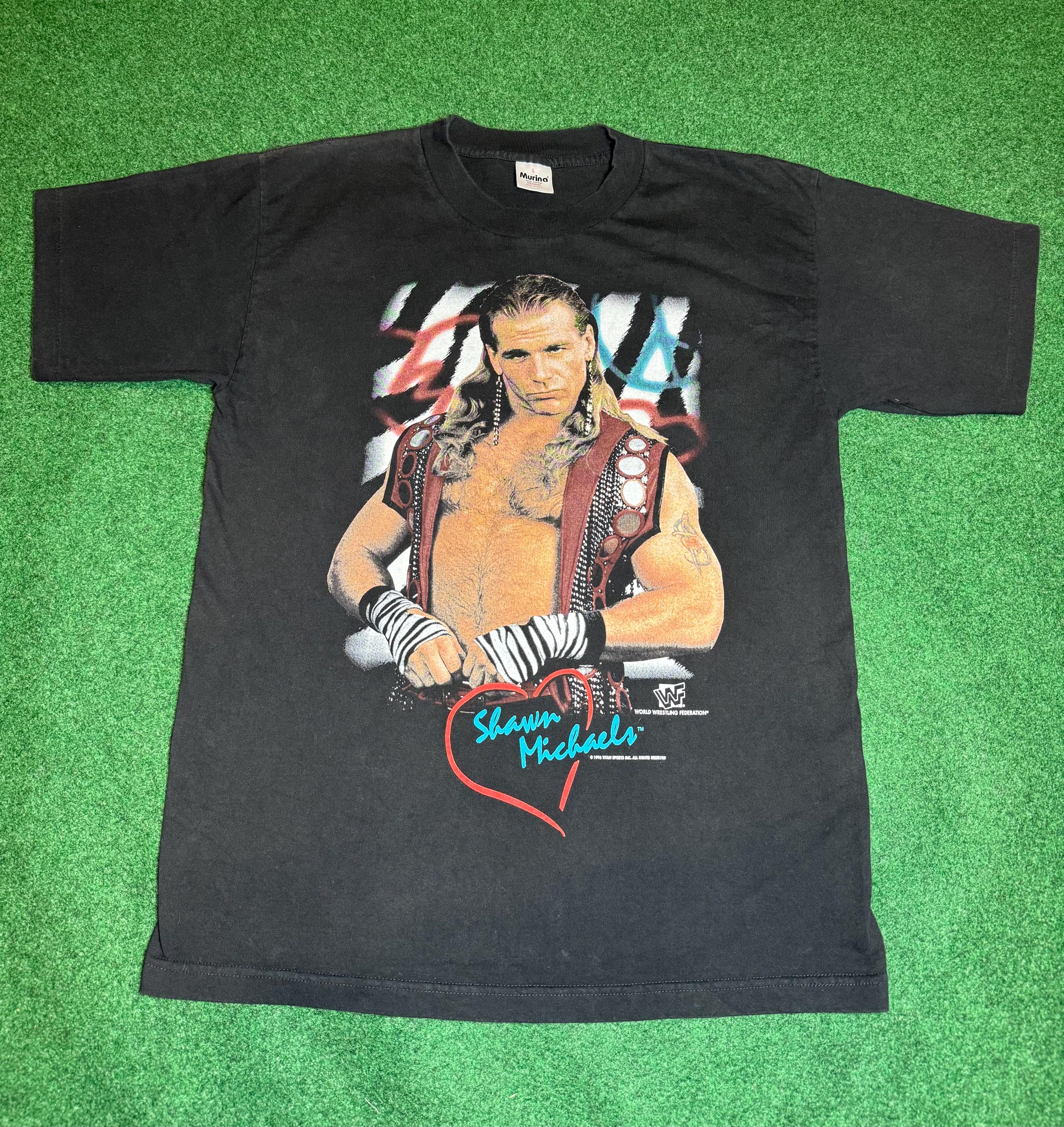 1996 90s Shawn Michaels WWF Wrestling T-shirt Extremely Rare